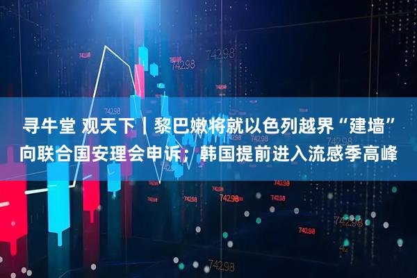 寻牛堂 观天下｜黎巴嫩将就以色列越界“建墙”向联合国安理会申诉；韩国提前进入流感季高峰